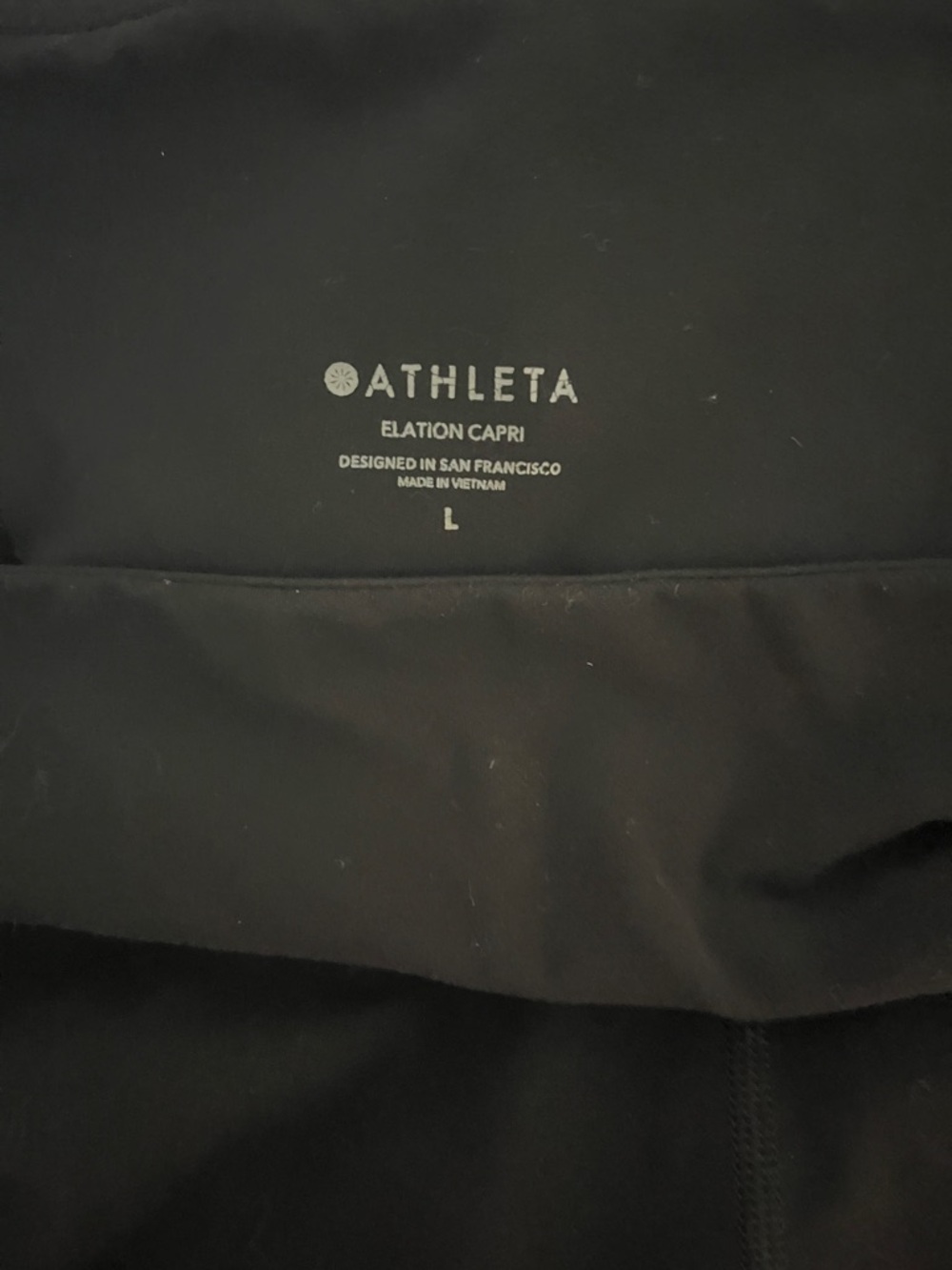 Athleta Black Elation Capri Leggings EUC - Picture 3 of 5